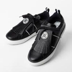 G/FORE Kiltie Disruptor Leather Golf Shoes Athleisure in Black Onyx US 7.5